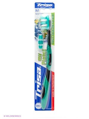 Зубная щетка My Planet TRISA. Цвет: зеленый