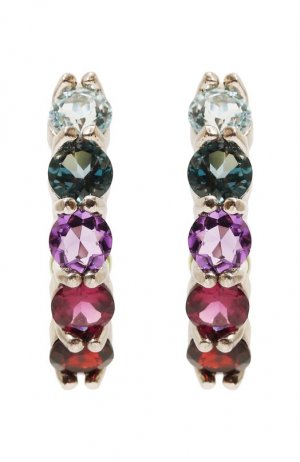 Серьги-радуги из камней Secrets jewelry. Цвет: разноцветный