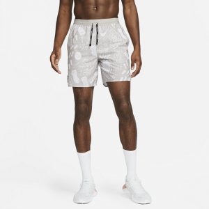 Мужские беговые шорты с принтом Flex Stride A.I.R. Nathan Bell 18 см - Серый Nike