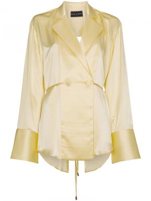 Блузка с запахом и открытой спиной Michael Lo Sordo. Цвет: жёлтый и оранжевый