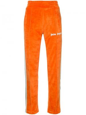 Фактурные спортивные брюки Palm Angels. Цвет: оранжевый