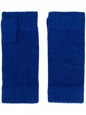 Перчатки-митенки N.Peal. Цвет: синий