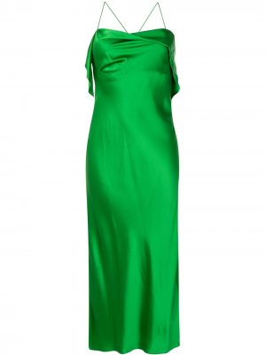 Коктейльное платье без рукавов с драпировкой Michelle Mason. Цвет: зеленый