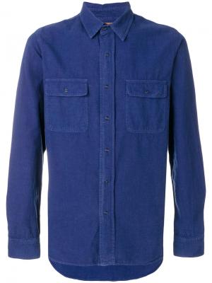 Рубашка с нагрудными карманами Kris Van Assche. Цвет: синий