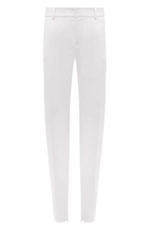 Шерстяные брюки Saint Laurent. Цвет: белый