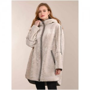 Пальто больших размеров женское Cascatto. Цвет: серый
