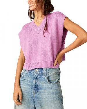 Легкий уличный свитер-жилет , цвет Purple Free People