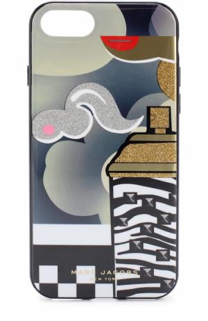 Чехол для iPhone 7 с принтом Marc Jacobs. Цвет: черный