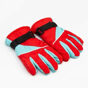 Перчатки зимние детские minaku, цв.красный/голубой, р-р 16 (18 см) MINAKU