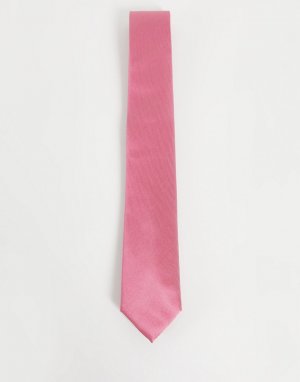 Однотонный атласный галстук -Красный Gianni Feraud