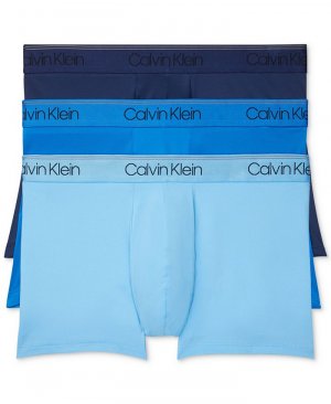 Комплекты мужского эластичного нижнего белья из микрофибры с низкой посадкой (3 шт.) , синий Calvin Klein