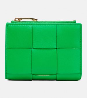Кожаный кошелек Intreccio , зеленый Bottega Veneta