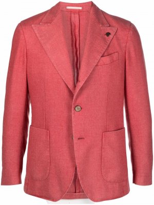 Однобортный пиджак Gabriele Pasini. Цвет: красный