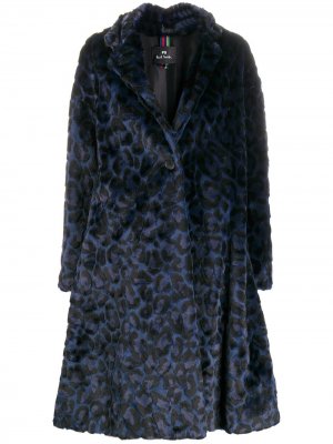Пальто с леопардовым принтом PS Paul Smith. Цвет: синий
