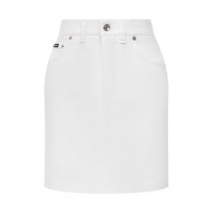 Джинсовая юбка Dolce & Gabbana. Цвет: белый