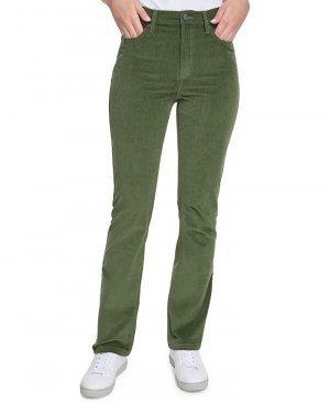 Женские вельветовые брюки с высокой посадкой , зеленый Calvin Klein Jeans
