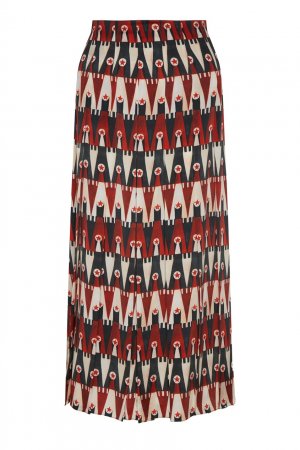 Плиссированная юбка с кремлевскими звездами TEAM PUTIN. Цвет: multicolor