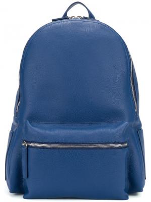 Рюкзак с карманом на молнии Orciani. Цвет: синий