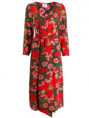 Платье Eden с цветочным принтом Hayley Menzies. Цвет: красный