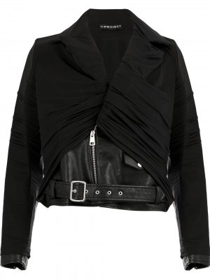 Байкерская куртка с контрастными панелями Y/Project. Цвет: черный