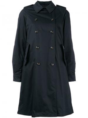 Двубортное пальто Woolrich. Цвет: черный