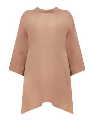 Свободная блуза из модала с широкими лентами на спинке GENTRYPORTOFINO. Цвет: бежевый