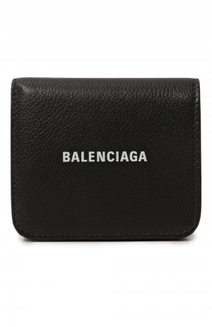 Кожаное портмоне Balenciaga. Цвет: чёрный