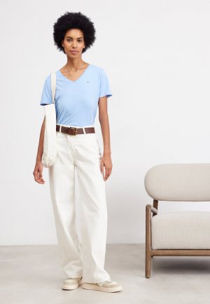 Базовая футболка SOFT V NECK TEE 2 PACK , цвет white / blue Tommy Jeans