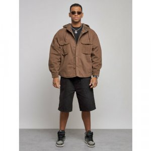 Джинсовая куртка , размер 50, коричневый MTFORCE. Цвет: коричневый