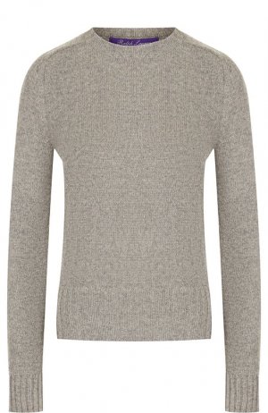 Однотонный пуловер из смеси шерсти и кашемира Ralph Lauren. Цвет: серый