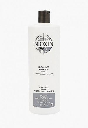 Шампунь Nioxin для очищения волос, система 2, 1000 мл. Цвет: прозрачный