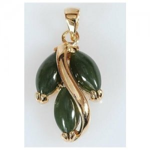 Подвеска , нефрит, зеленый Lotus Jewelry. Цвет: зеленый