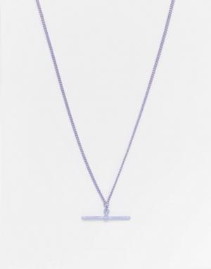 Ожерелье с T-образной подвеской Me & Zena. Цвет: фиолетовый