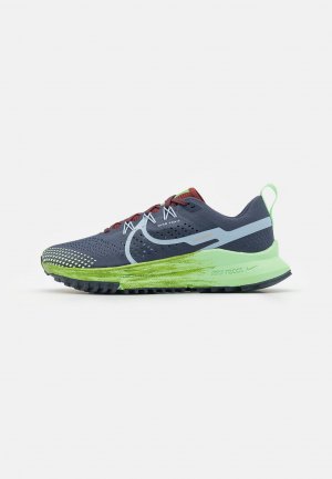 Кроссовки для бега по пересеченной местности REACT PEGASUS TRAIL 4 , цвет thunder blue/light armory blue/chlorophyll/vapor green/dark team red Nike