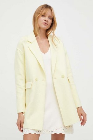 Шерстяное пальто Twinset, желтый TWINSET