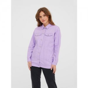 Куртка-рубашка, размер S, фиолетовый Vero Moda. Цвет: фиолетовый