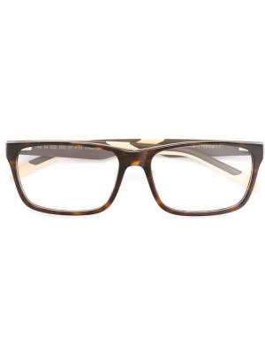 Оптические очки в прямоугольной оправе Tag Heuer Eyewear. Цвет: коричневый