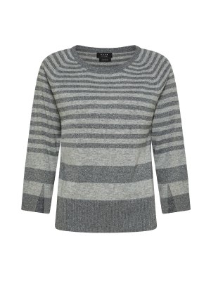 Полосатый свитер с разрезами , серый Koan. Цвет: серый