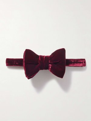 Завязанный бархатный галстук-бабочка TOM FORD, красный Ford