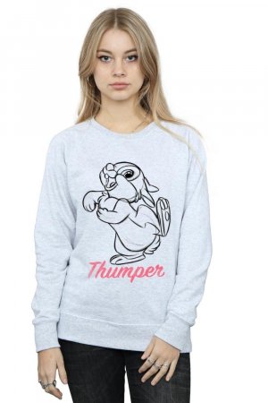 Толстовка с рисунком Бэмби Thumper, серый Disney