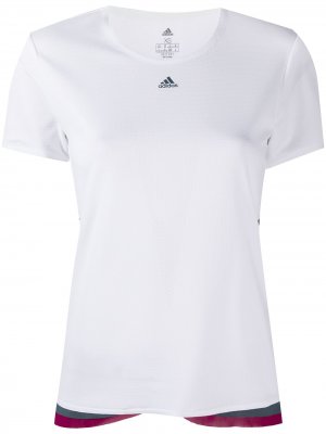 Футболка с круглым вырезом adidas. Цвет: белый
