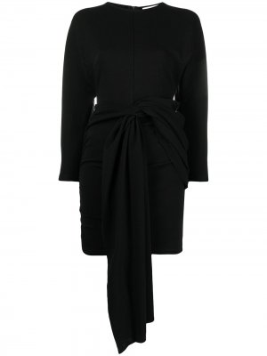 Платье мини с длинными рукавами и поясом Vejas. Цвет: черный