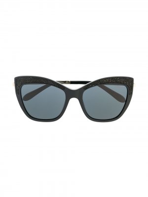 Encrusted cat-eye frame sunglasses Blumarine. Цвет: черный