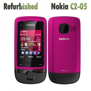 Восстановленный оригинальный разблокированный мобильный телефон C2-05 слайд Nokia