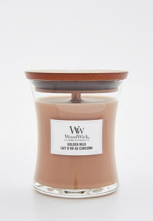 Свеча ароматическая Woodwick средняя Топленое молоко, 275 г. Цвет: бежевый