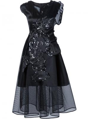 Пышное многослойное платье Xiao Li. Цвет: чёрный