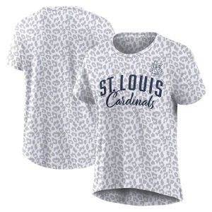Женская белая футболка с леопардовым принтом Profile St. Louis Cardinals большого размера Unbranded