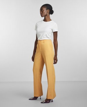 Женские прямые классические брюки Yas, оранжевый YAS. Цвет: оранжевый