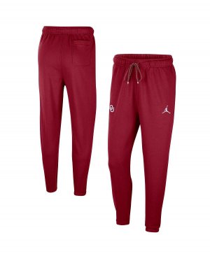 Мужские фирменные флисовые брюки для путешествий с логотипом Oklahoma owners малинового цвета Jordan