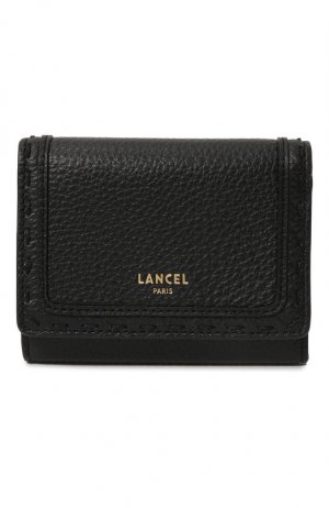 Кожаное портмоне Lancel. Цвет: чёрный